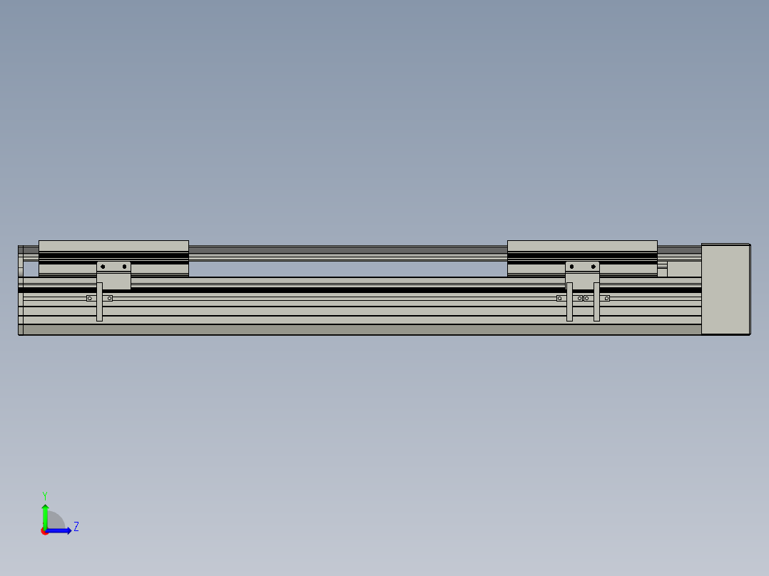 直线模组LHA170-S450-L设计图纸左视图