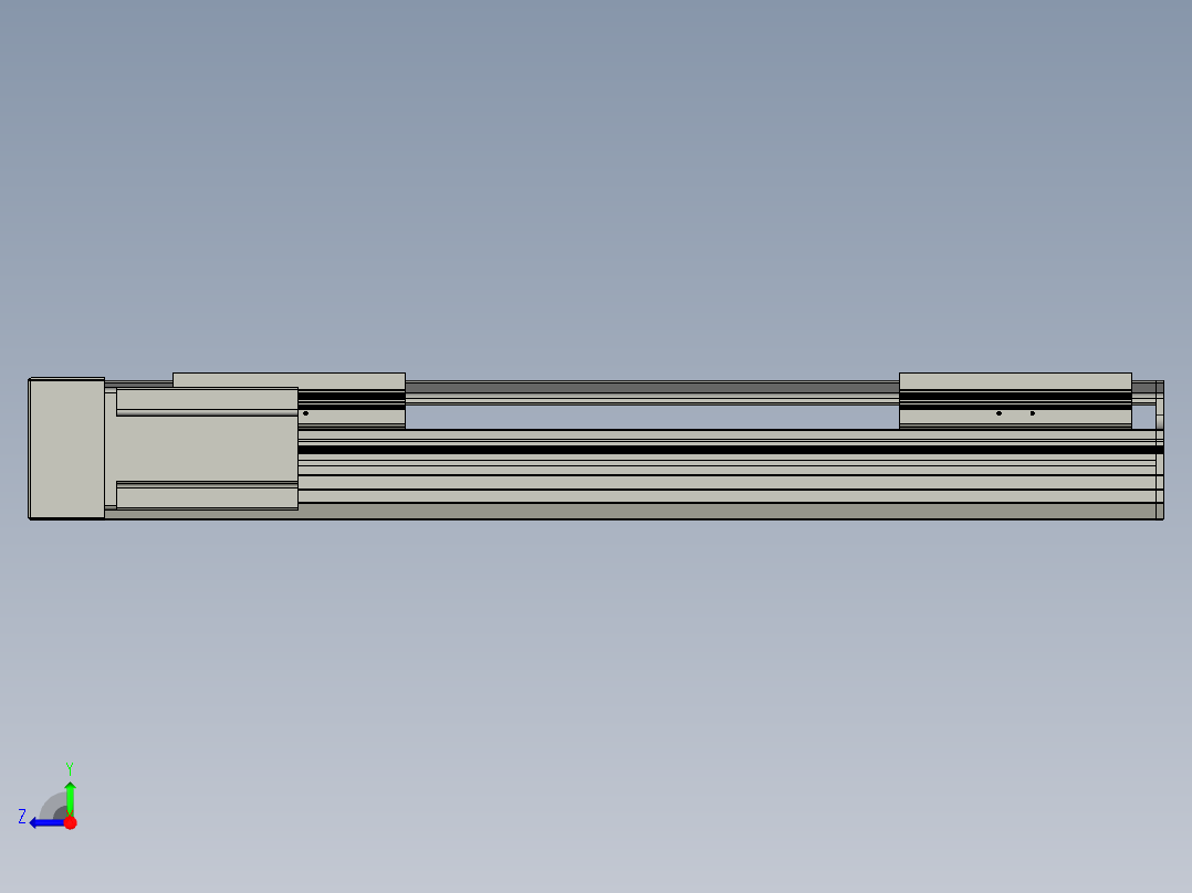 直线模组LHA170-S450-L设计图纸右视图