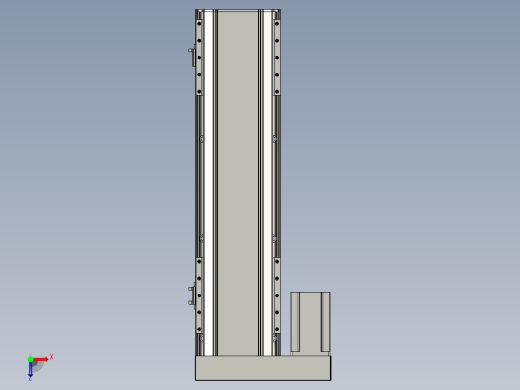 直线模组LHA170-S450-L设计图纸俯视缩略图