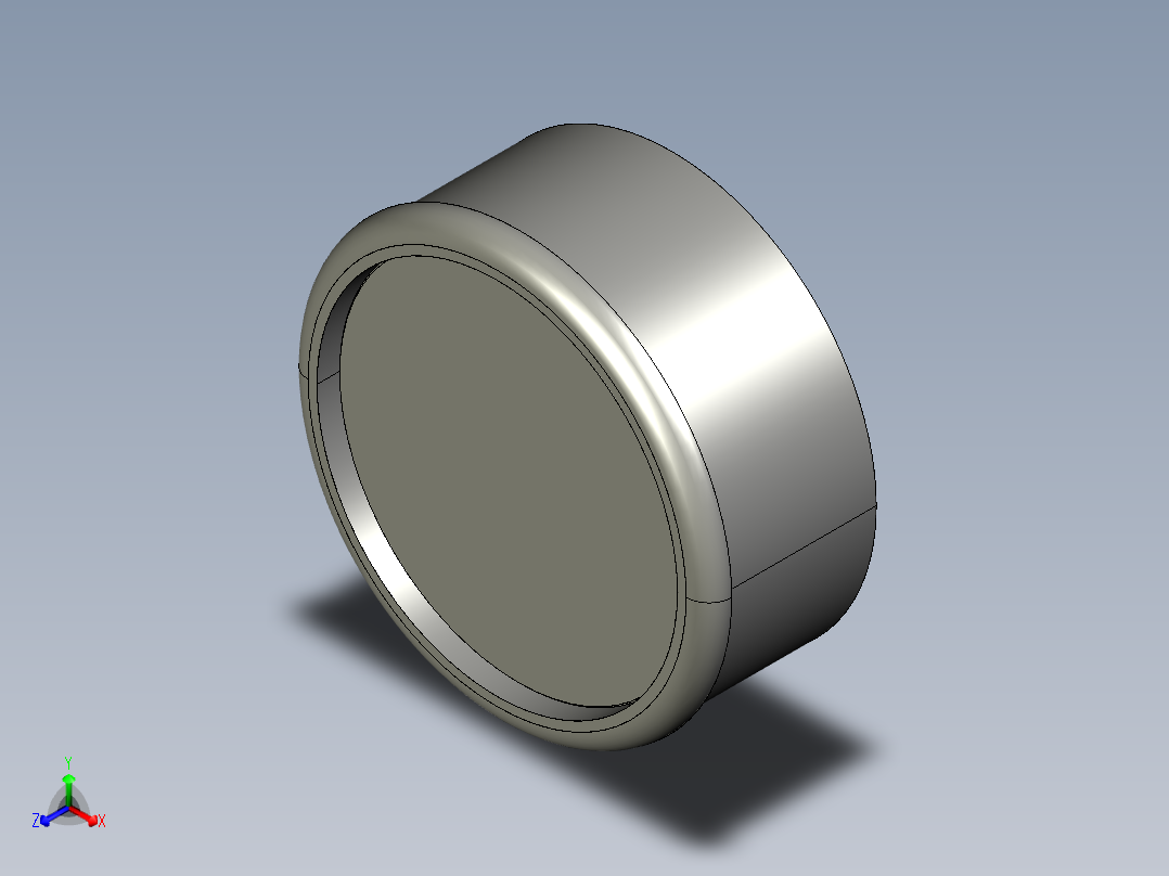 蓋子D-C-3D多系列多零件图纸模型主视图