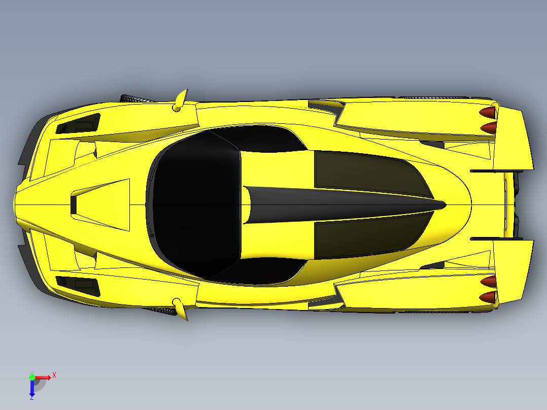 77法拉利恩佐SW设计俯视图