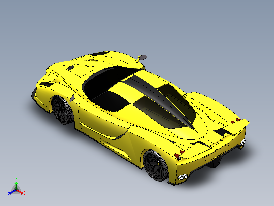 77法拉利恩佐SW设计正等轴测图