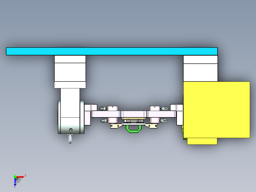 X3-笔记本CNC工装夹具三维模型CNC1-2015-08-26俯视图