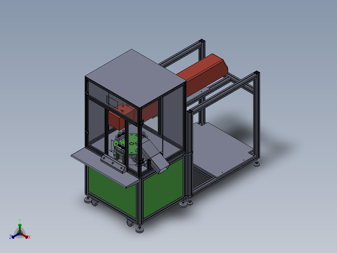 转盘式激光打标机sw11正等轴测图