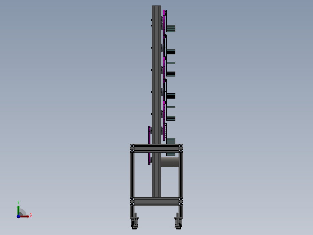 链条输送带sw20可编辑前视图