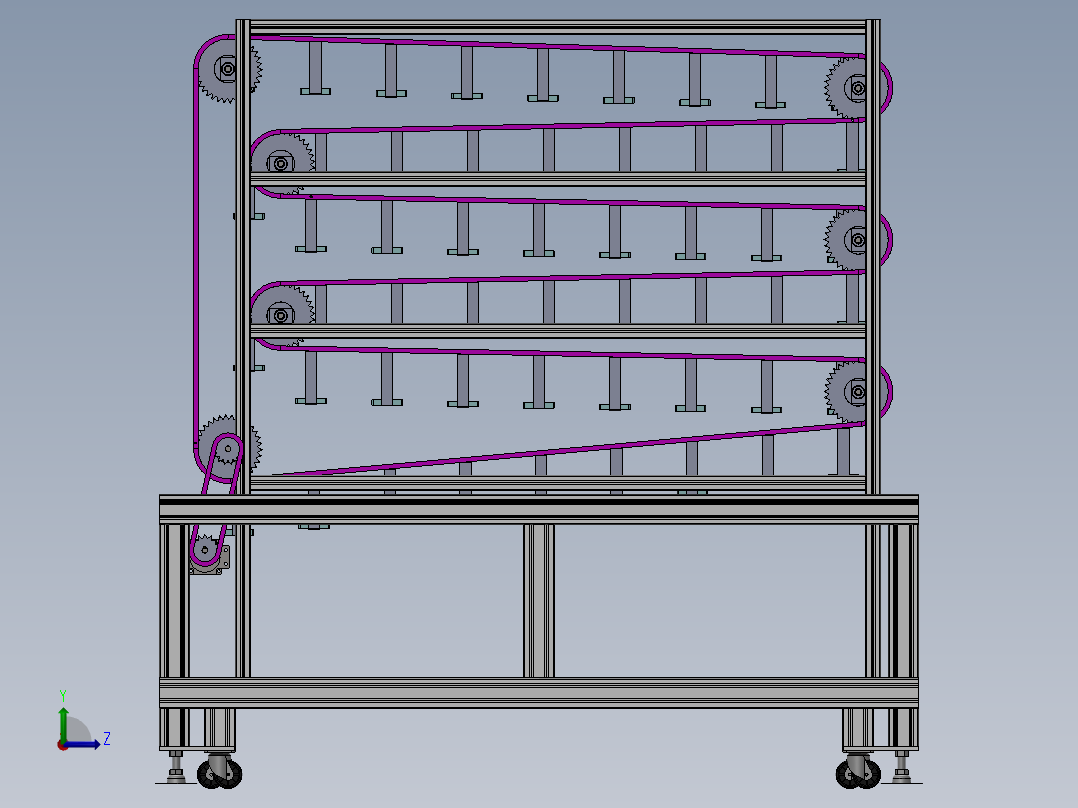 链条输送带sw20可编辑左视图