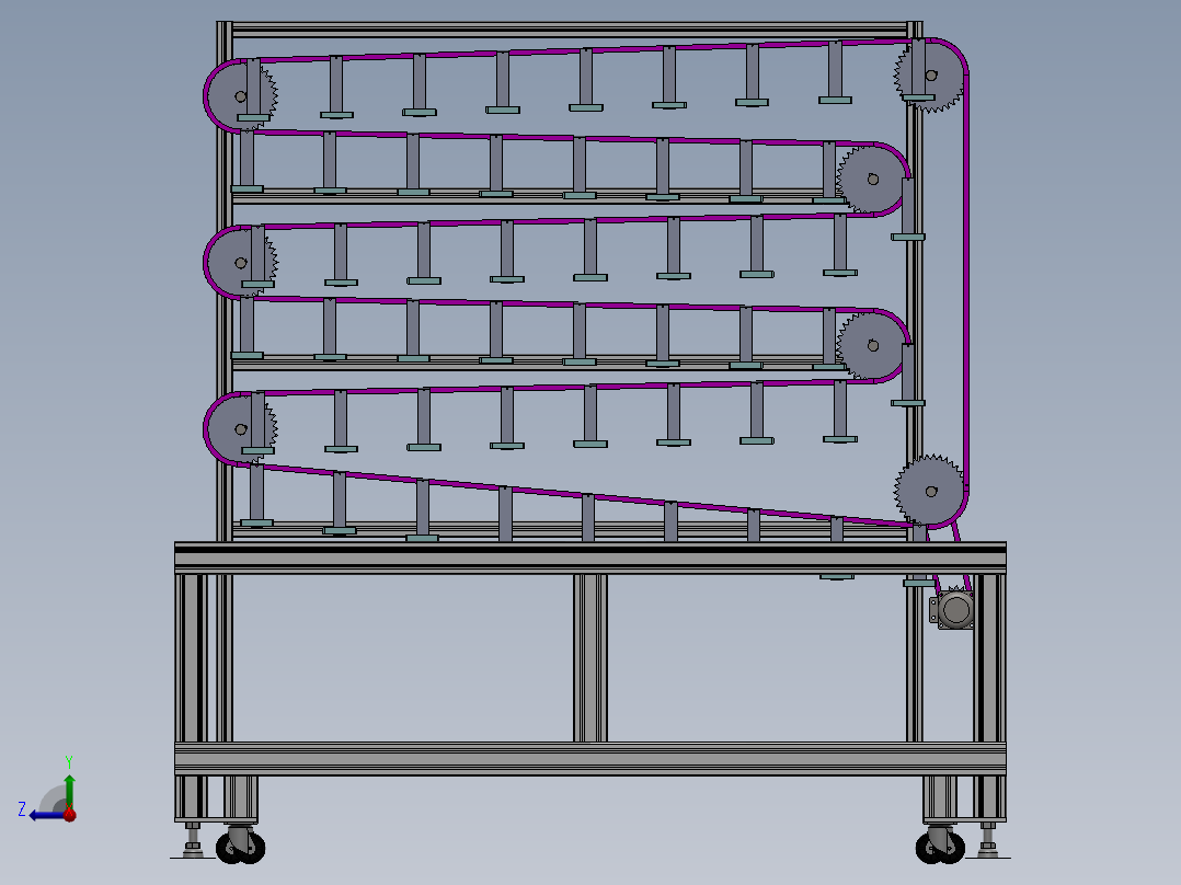 链条输送带sw20可编辑右视图