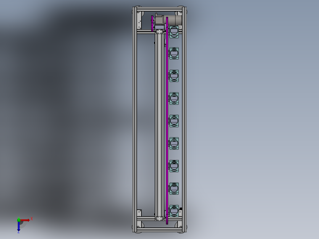 链条输送带sw20可编辑俯视图