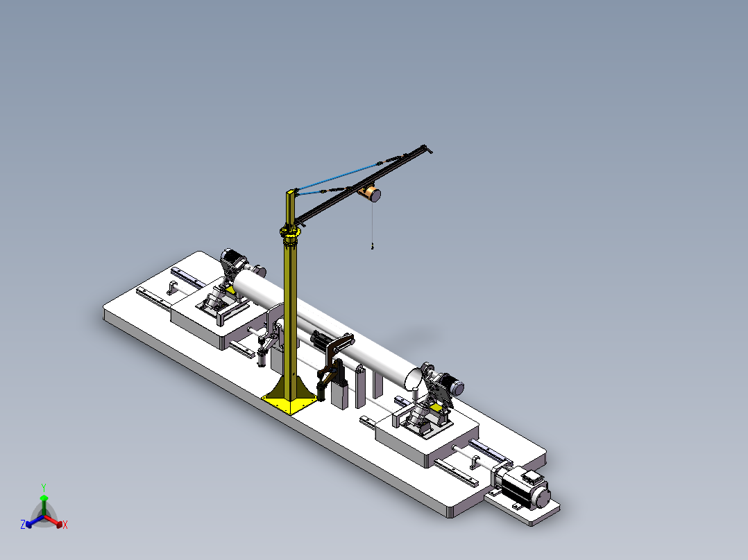 钢管用倒棱机sw18正等轴测图