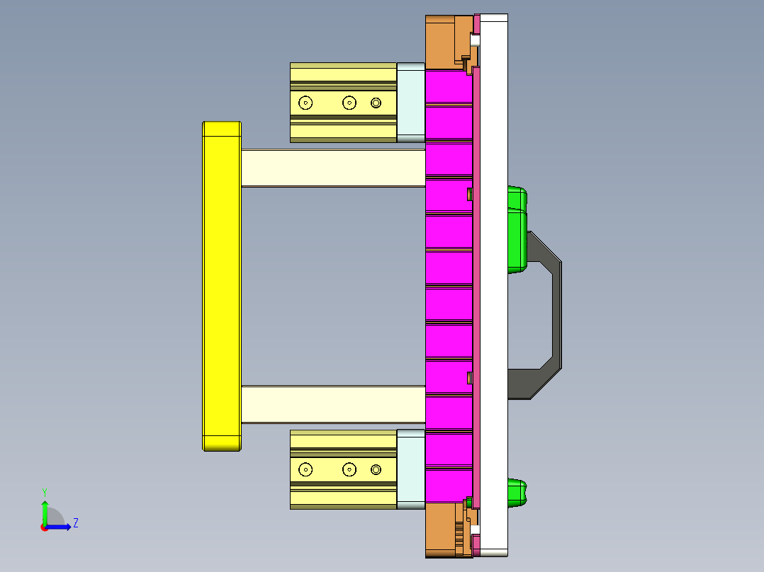 UX7602-C-笔记本CNC工装夹具三维模型CNC5-210712左视图