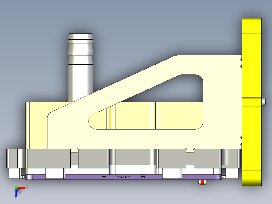 一款平板电脑外壳铣无线充电孔程序模型俯视图