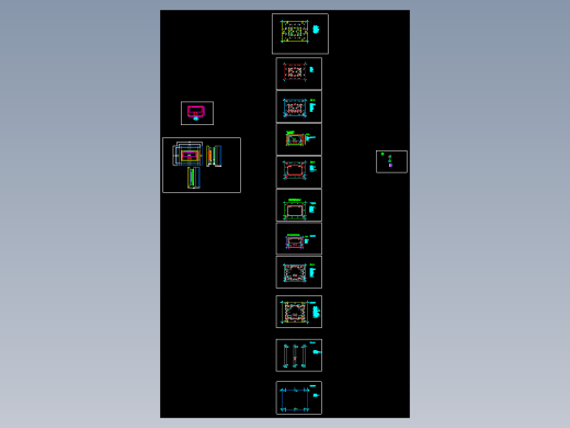 笔记本键盘外壳下料冲孔模具图