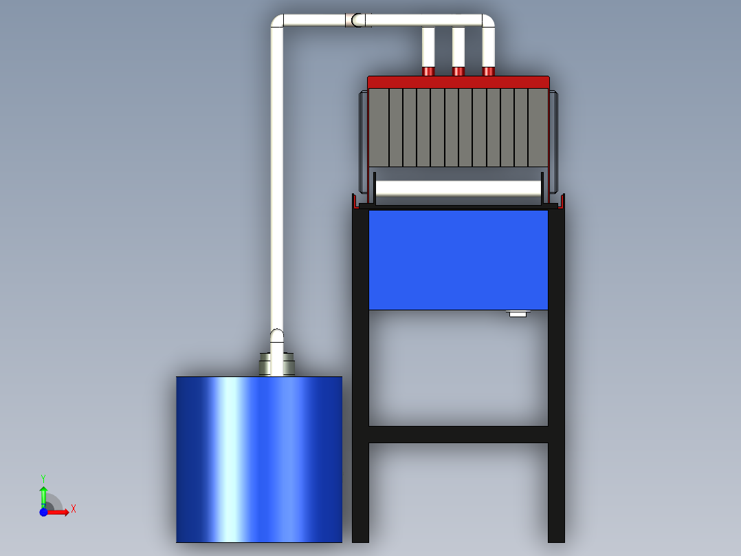 B2004023-清洁机 HVAC HVAC过滤器清洗机前视图