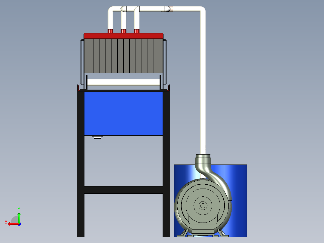 B2004023-清洁机 HVAC HVAC过滤器清洗机后视图