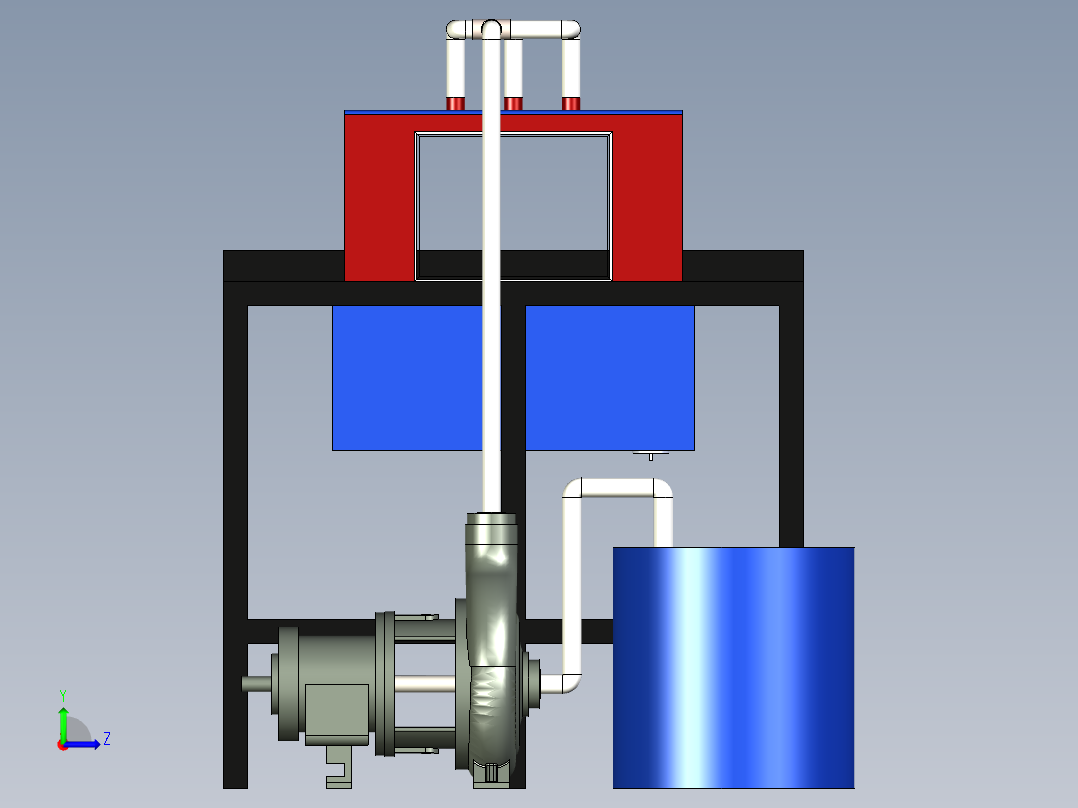B2004023-清洁机 HVAC HVAC过滤器清洗机左视图