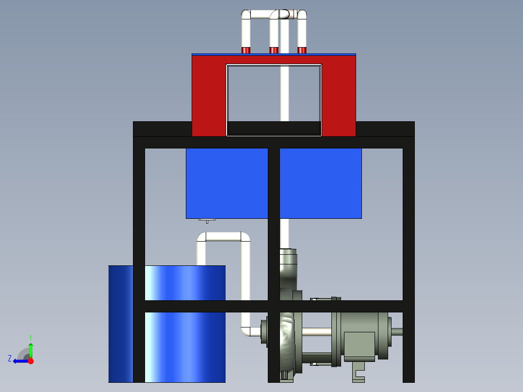 B2004023-清洁机 HVAC HVAC过滤器清洗机右视图
