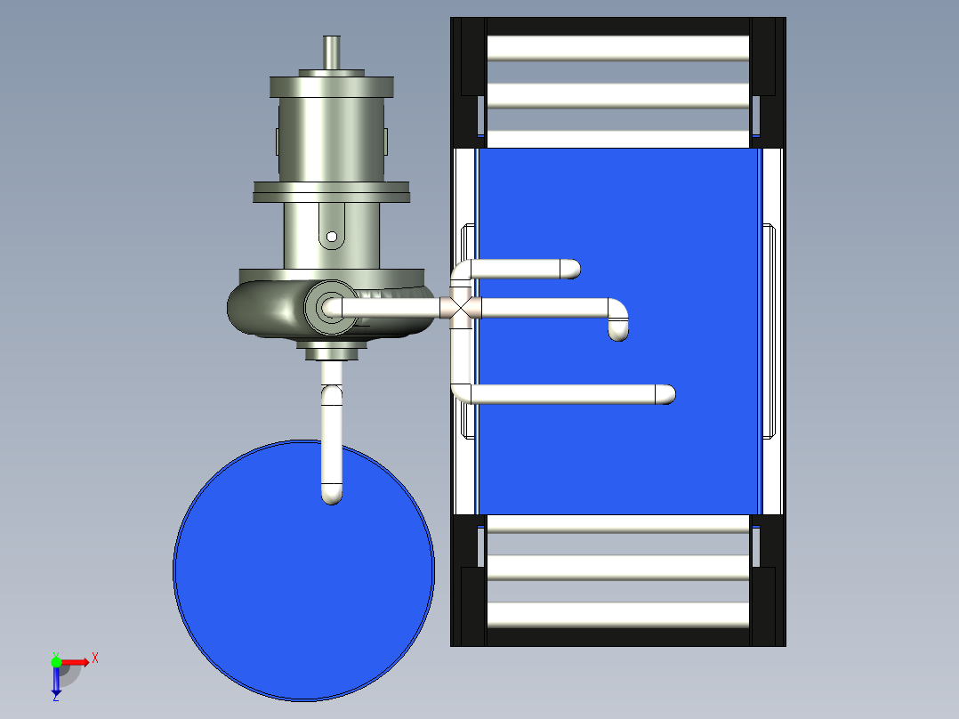 B2004023-清洁机 HVAC HVAC过滤器清洗机俯视图