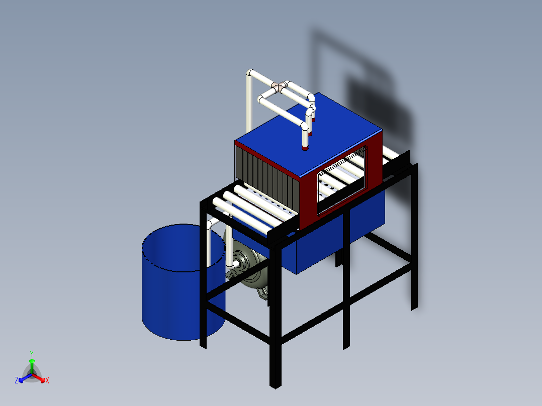 B2004023-清洁机 HVAC HVAC过滤器清洗机正等轴测图