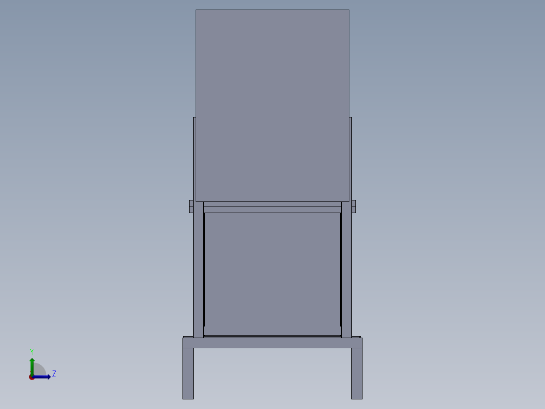 罐体尺寸 650x470x400 mm左视图