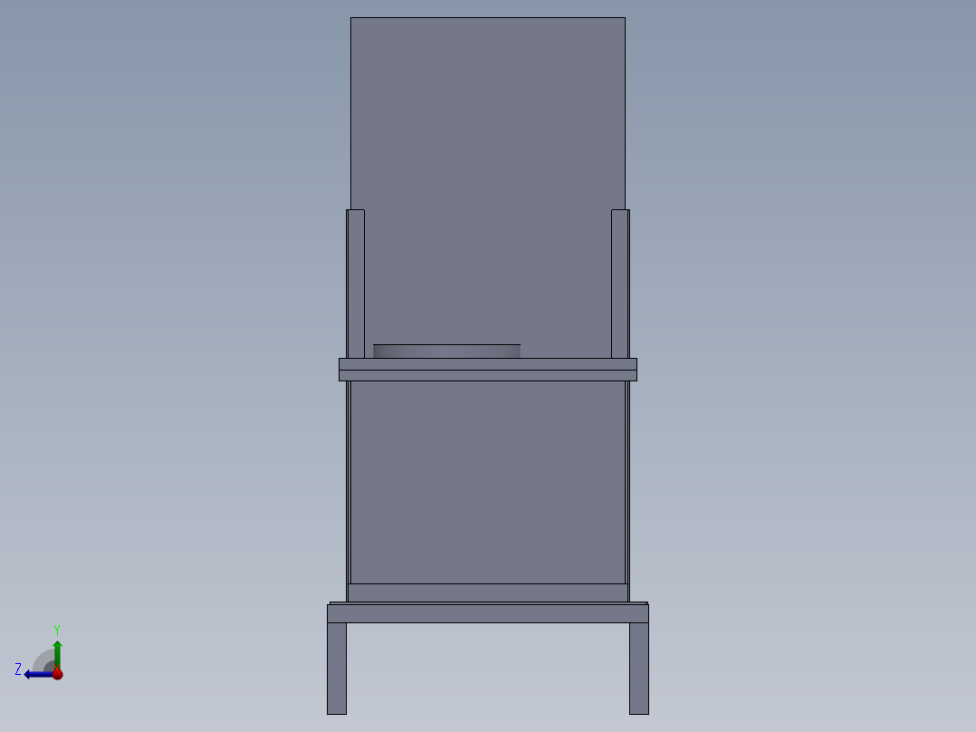 罐体尺寸 650x470x400 mm右视图