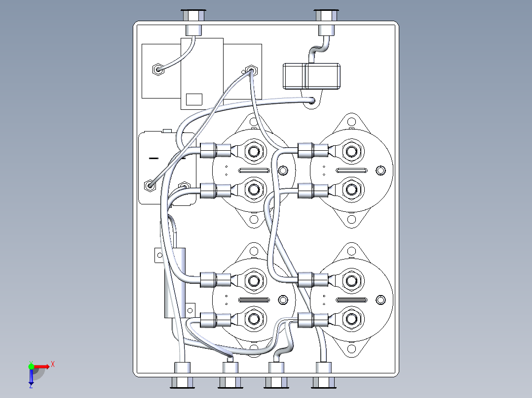 电气控制柜electrical-box-relay-current-sensor-and-other-components-1 6 STP俯视图