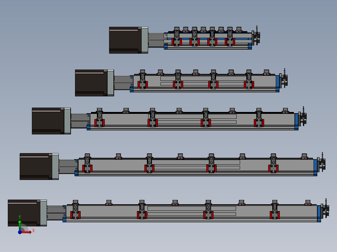 5款XD5357C对称变距模组前视图