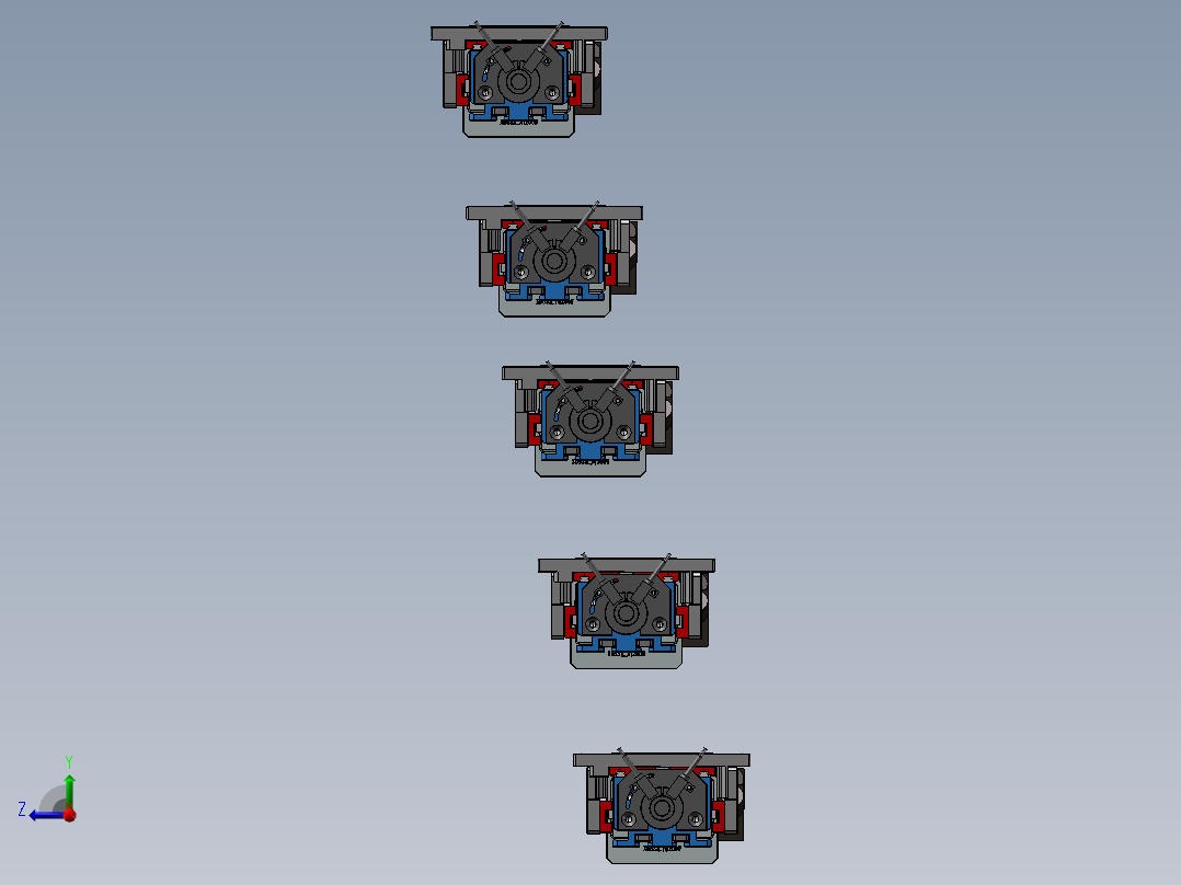 5款XD5357C对称变距模组右视图
