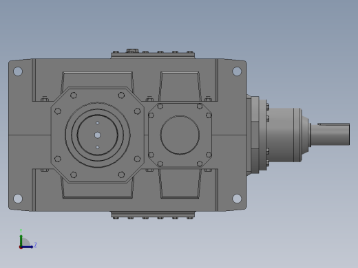 工业齿轮箱左视缩略图