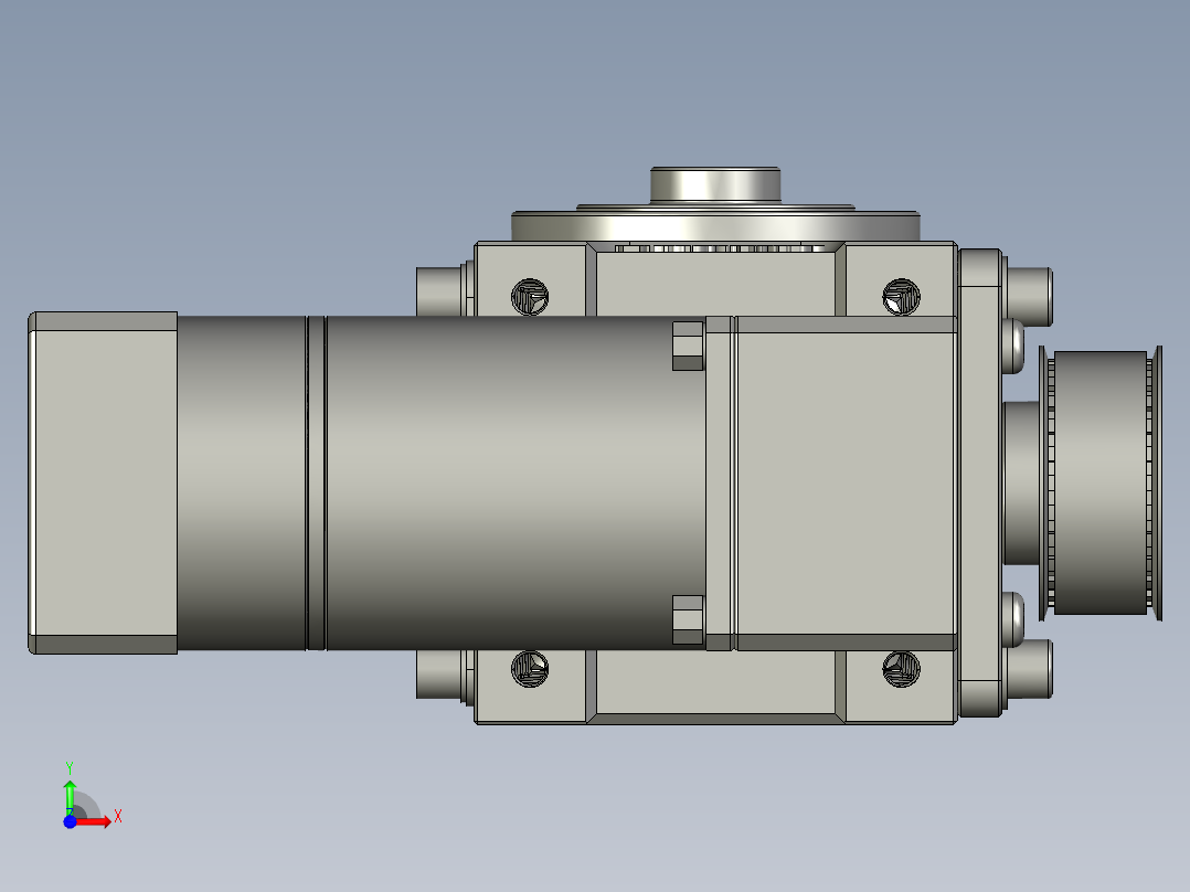 1英锐凸轮分割器水平带轮式右侧前方ZD前视图