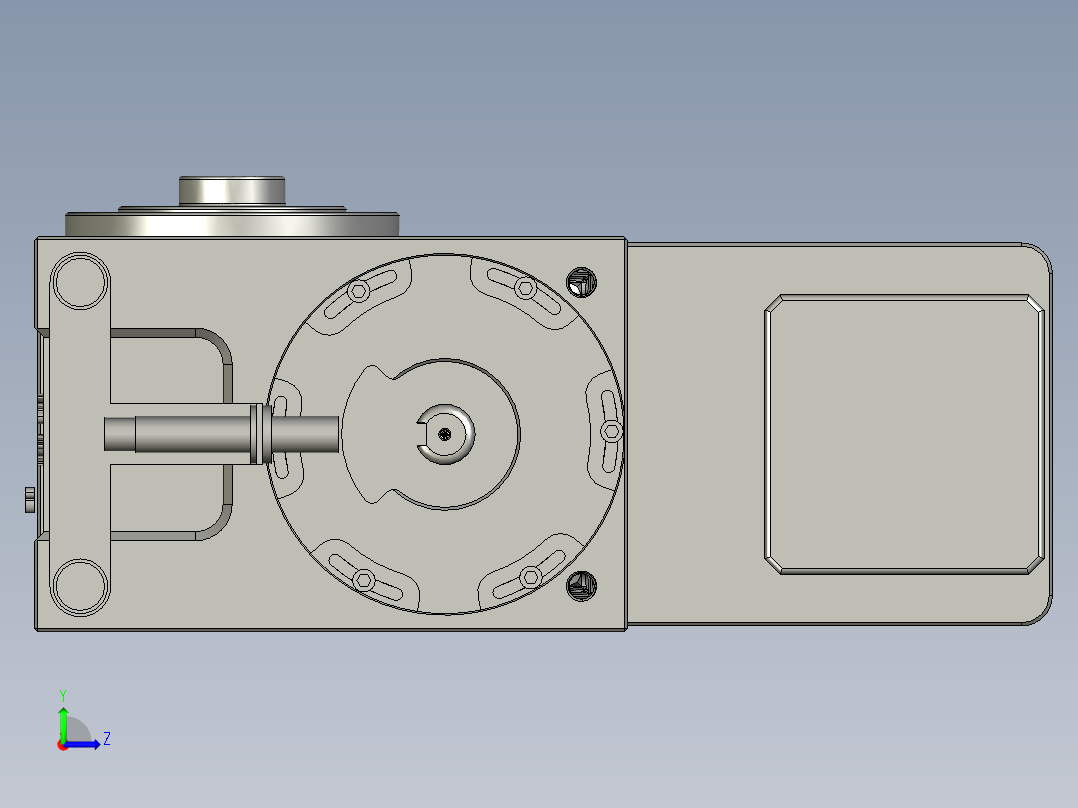 1英锐凸轮分割器水平带轮式右侧前方ZD左视图