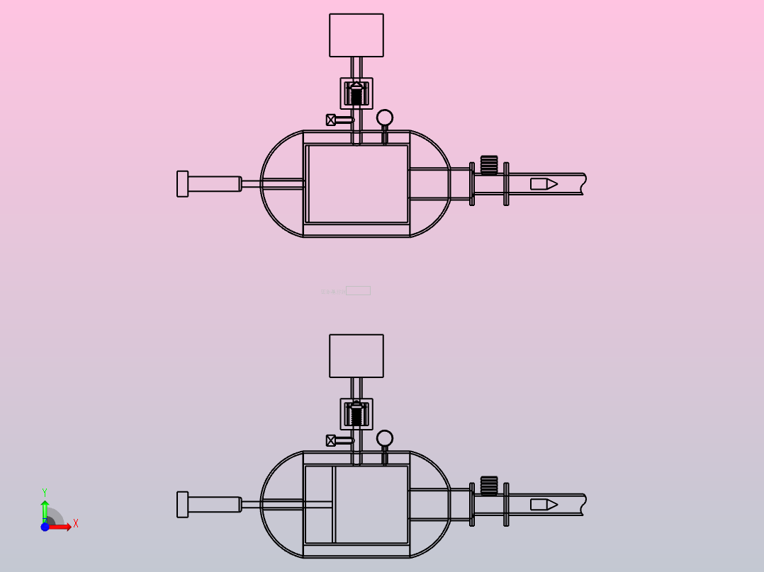 过载试验的运动体气动加速设备前视图