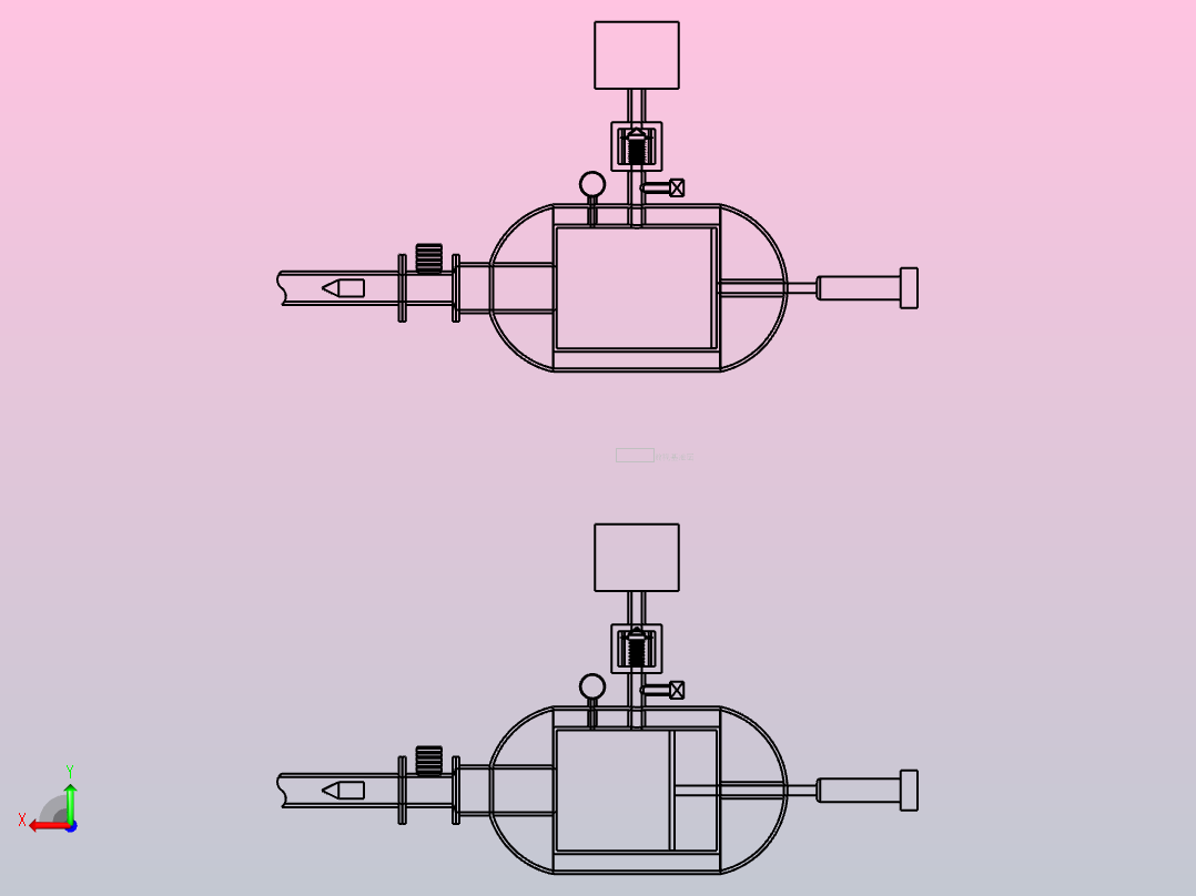 过载试验的运动体气动加速设备后视图