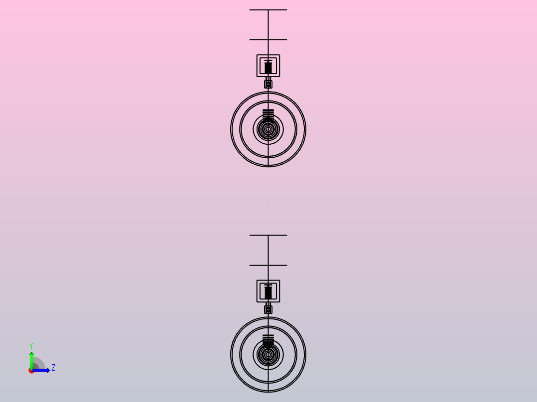 过载试验的运动体气动加速设备左视图