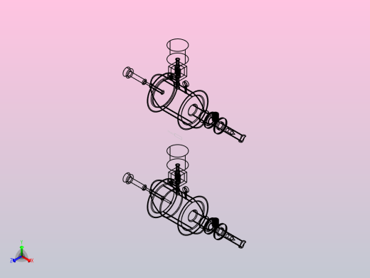 过载试验的运动体气动加速设备正等轴测缩略图