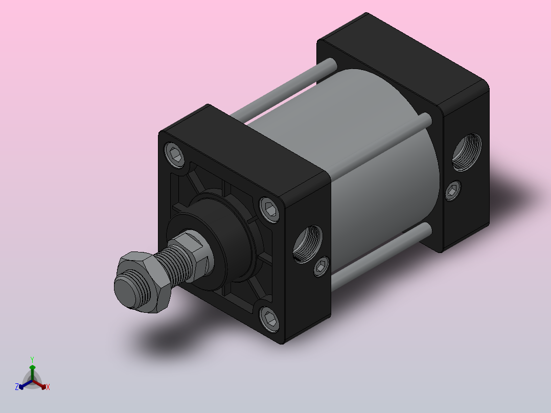 SC气缸SC标准气缸系列SC-63X50-S主视图