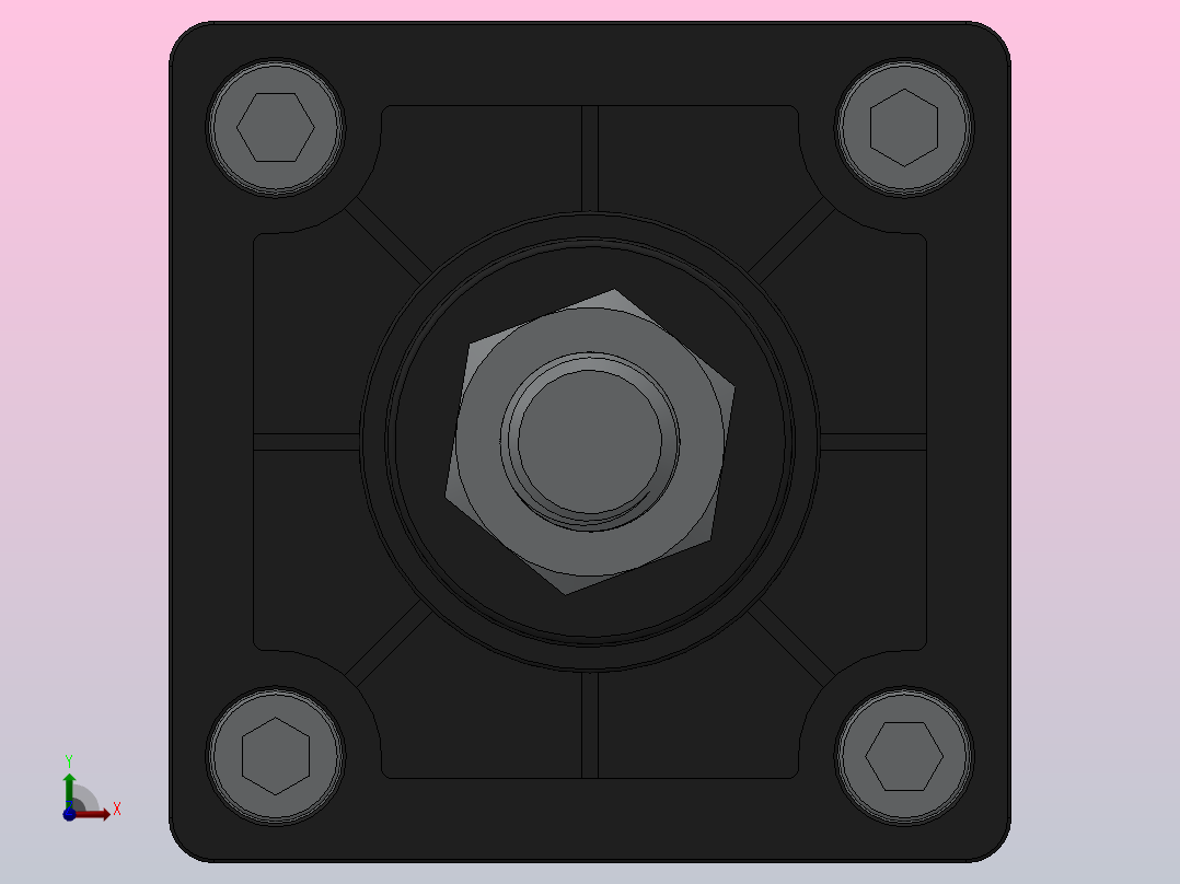 SC气缸SC标准气缸系列SC-63X50-S前视图