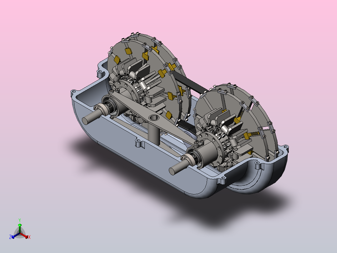 vario变速器cvt crs正等轴测图