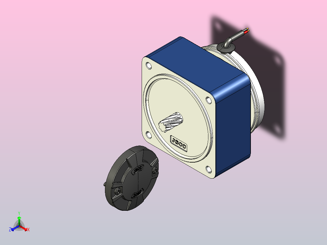 YB电磁制动电机90YB03-1800主视图