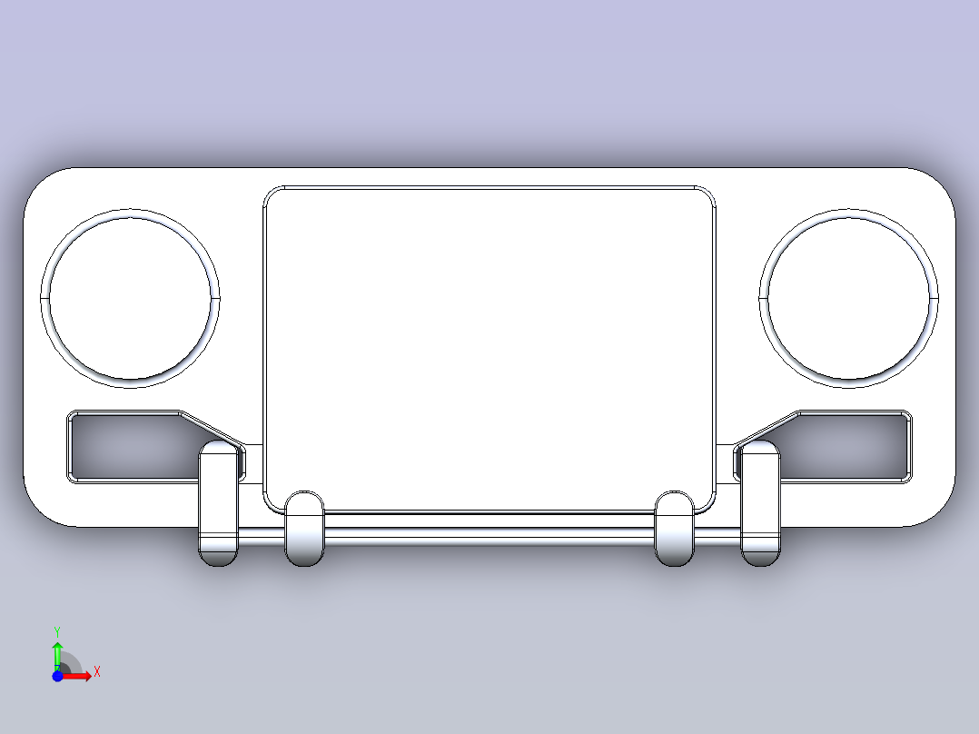 A0004740-适用于奔驰的11英寸iPad支架前视图