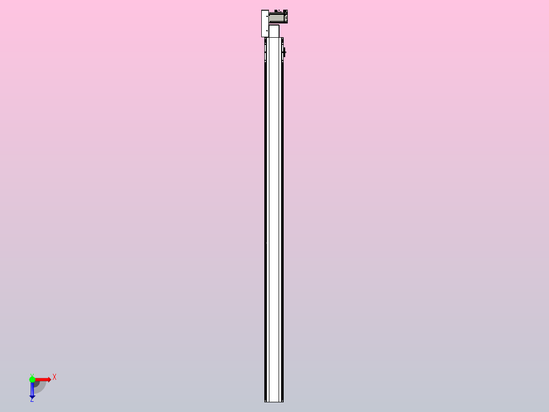 皮带直线轴半封闭可选导轨TPA-HNB-105D-90-L1800-MR-C-P20-N3俯视图