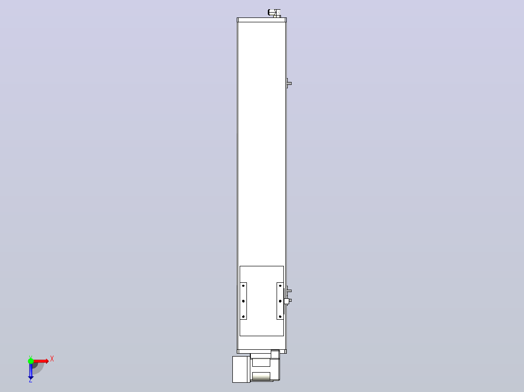 MCB14无尘皮带滑台[MCB14-L40-600-LU-P20-C3]俯视图