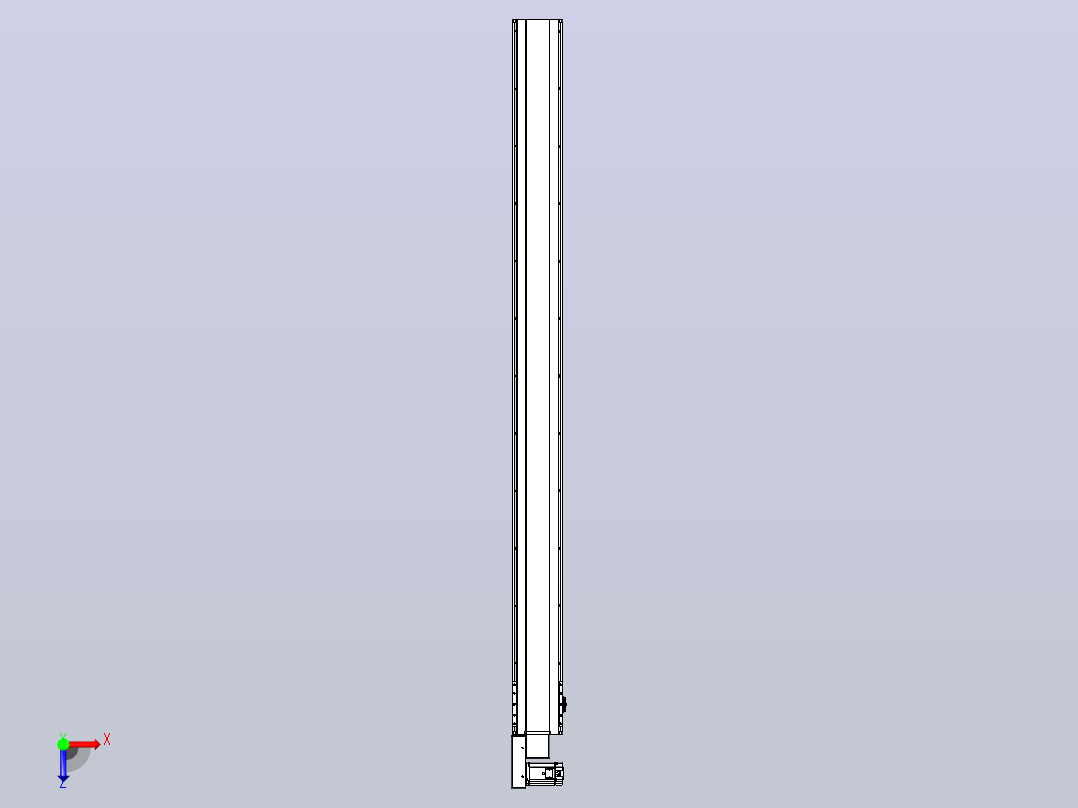 皮带直线轴半封闭可选导轨TPA-HNB-175D-140-L2200-ML-C-P75-N3俯视图