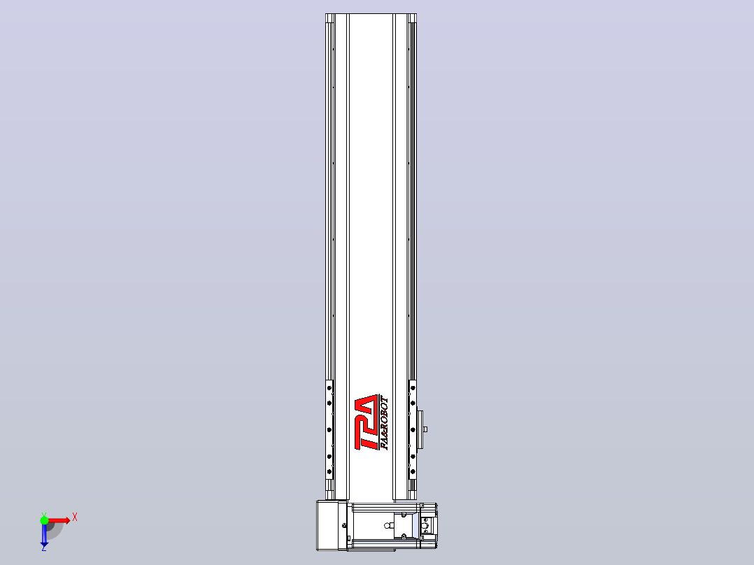 皮带直线轴半封闭可选导轨TPA-HNB-120D-110-L400-LU-Y-P40-N3俯视图