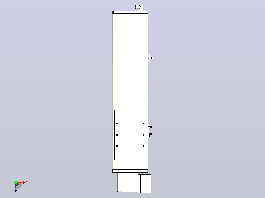 MCB14无尘皮带滑台[MCB14-L40-300-RD-P20-C3]俯视图