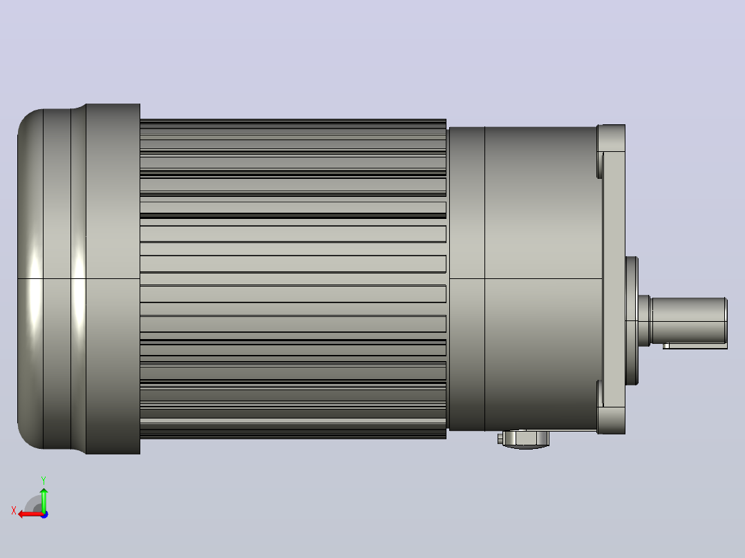 0.2KW-CV型立式三相铝毂（刹车）马达减速机_CV18-200后视图