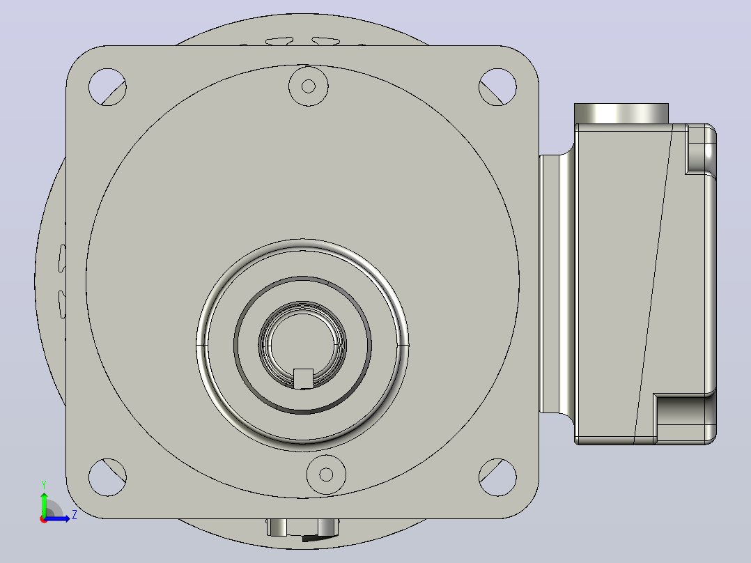0.2KW-CV型立式三相铝毂（刹车）马达减速机_CV18-200左视图