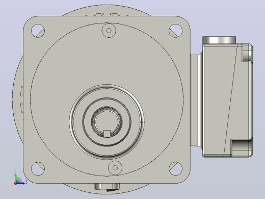 0.2KW-CV型立式三相铝毂（刹车）马达减速机_CV18-200左视缩略图