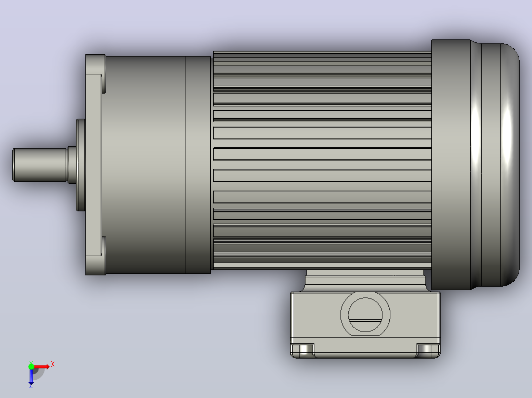 0.2KW-CV型立式三相铝毂（刹车）马达减速机_CV18-200俯视图
