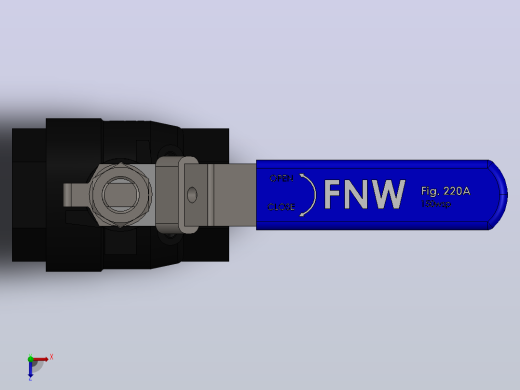 FNW-FNW221AJ二片式内螺纹球阀俯视缩略图