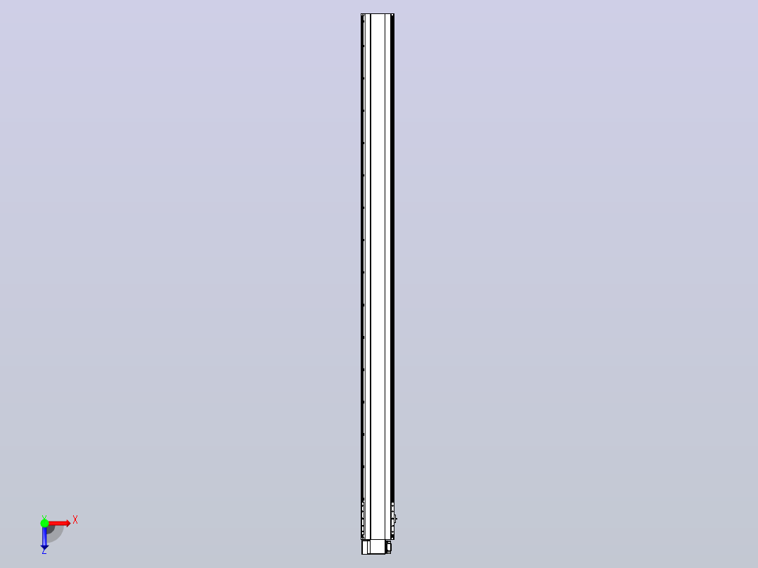 皮带直线轴半封闭可选导轨TPA-HNB-202D-140-L2900-LP-C-P75-N3俯视图